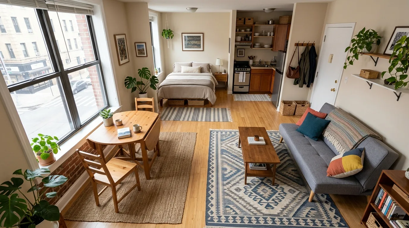 Let furniture earn its footprint through hidden storage inspiration for a compact home.
